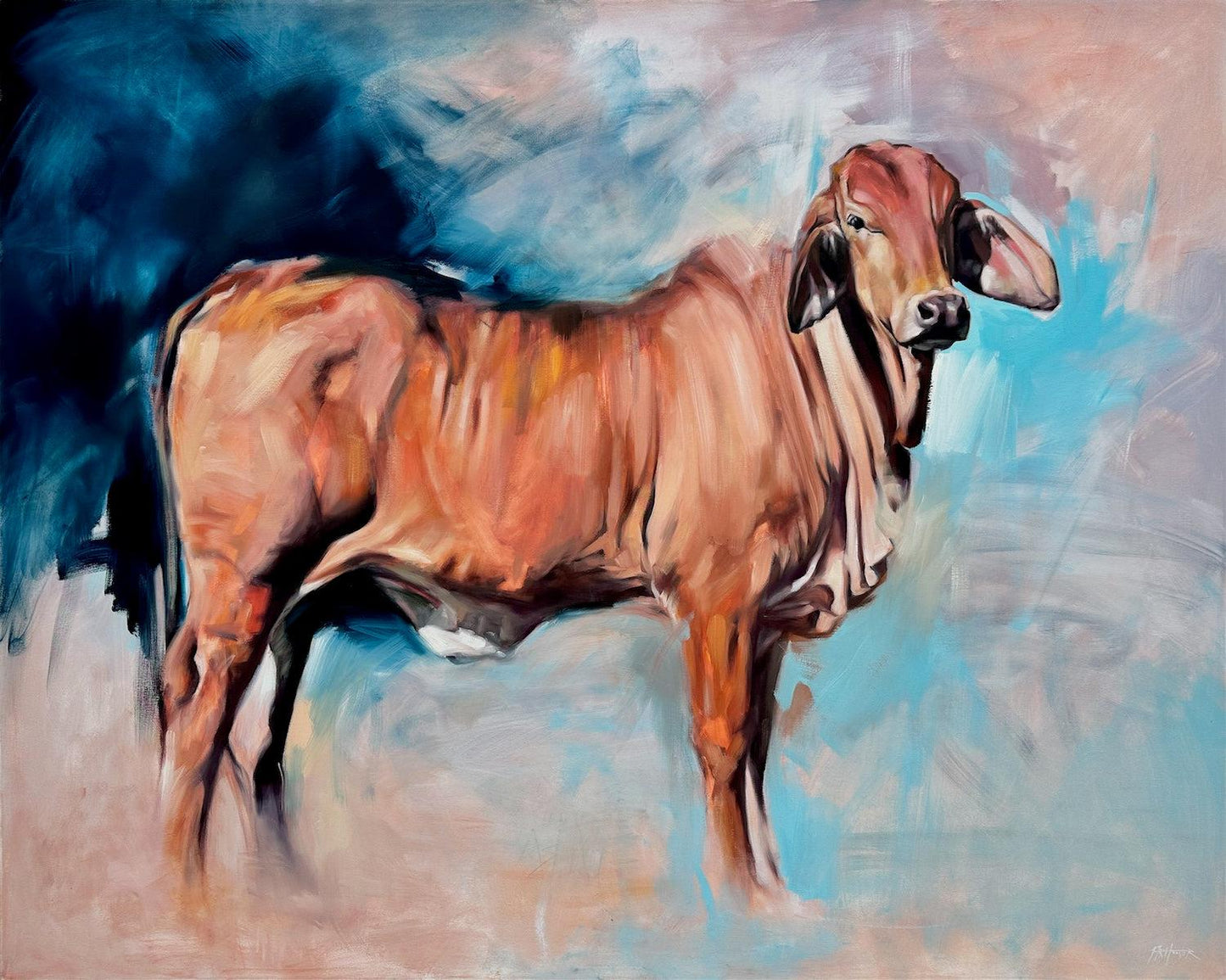 Amable (Brahman V)-Painting-Aimee Hoover-Sorrel Sky Gallery