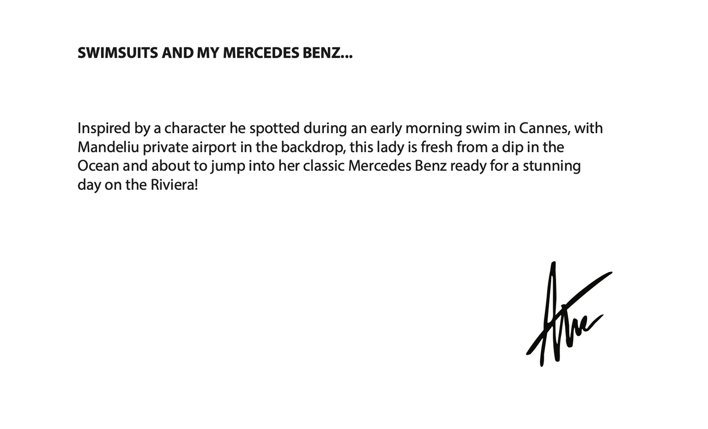 Swimsuits & My Mercedes Benz