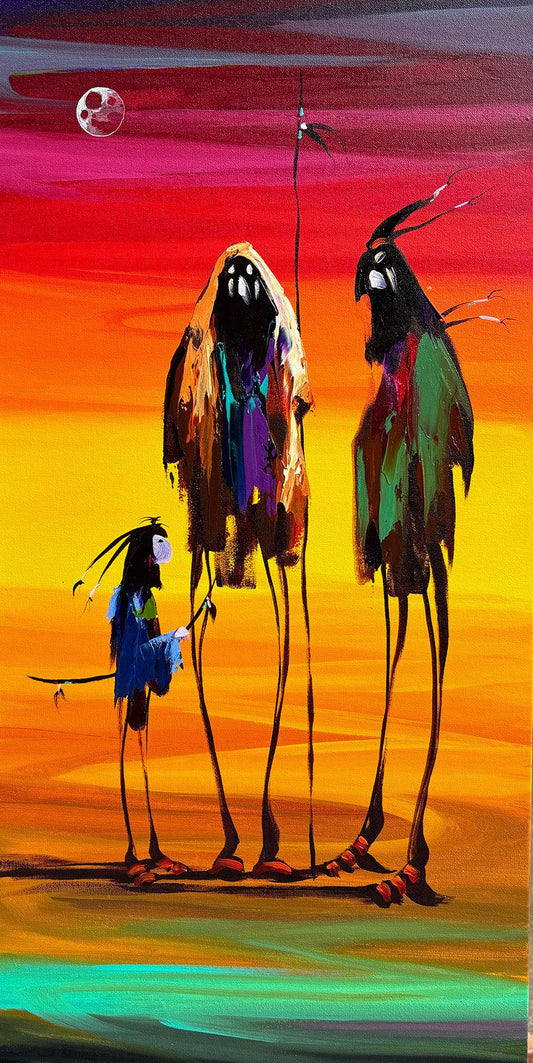 Grandfather's Story-Painting-Arlene LaDell, Hayes-Sorrel Sky Gallery