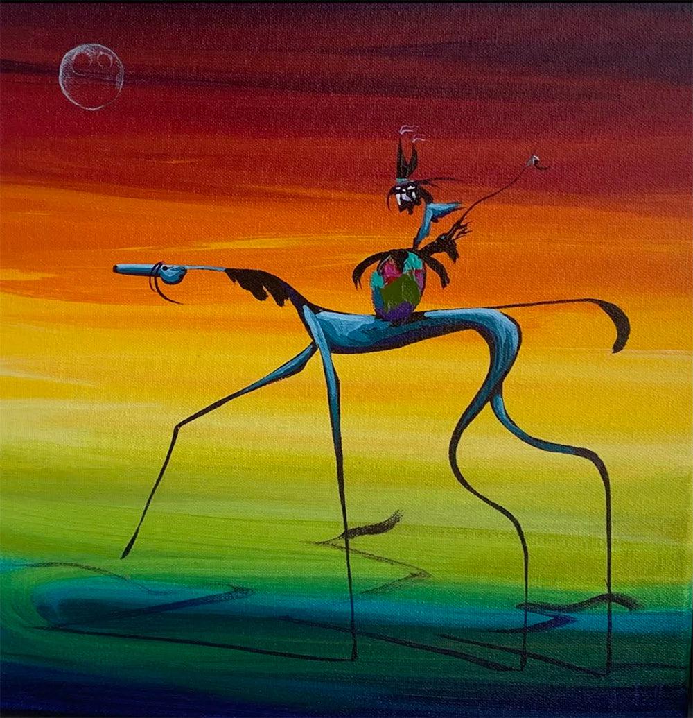 Sunset Ride #4-Painting-Arlene LaDell Hayes-Sorrel Sky Gallery