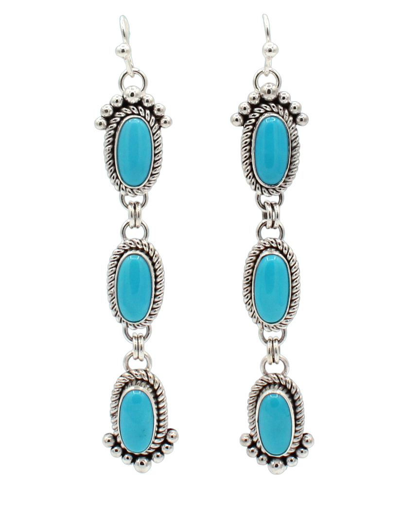 3 Drop Sleeping Beauty Turquoise Earrings Sorrel Sky Gallery