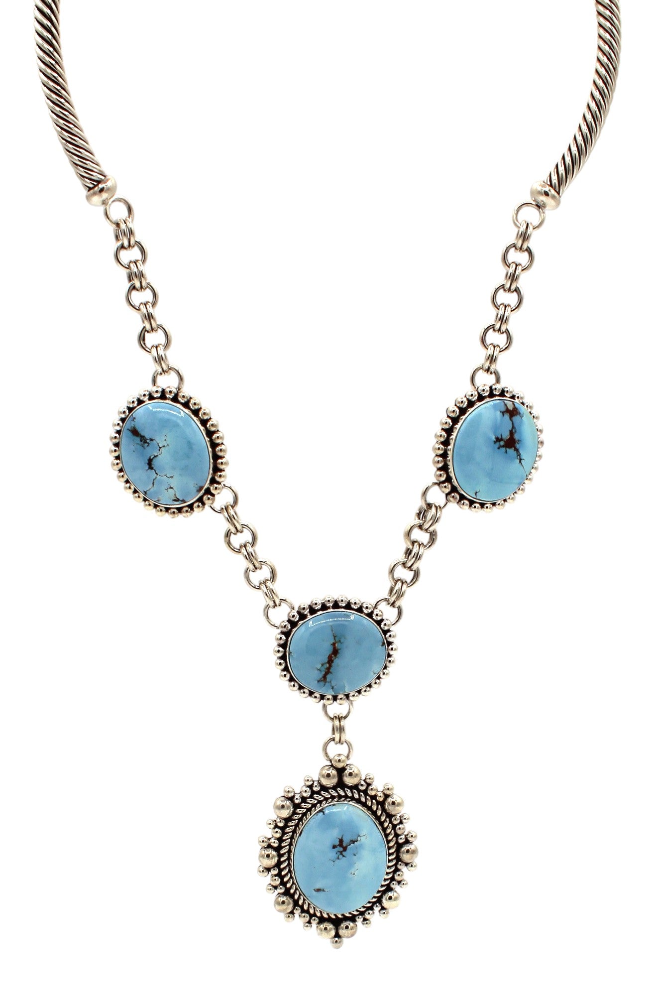 4 Stone Golden Hills Turquoise Necklace-Jewelry-Artie Yellowhorse-Sorrel Sky Gallery