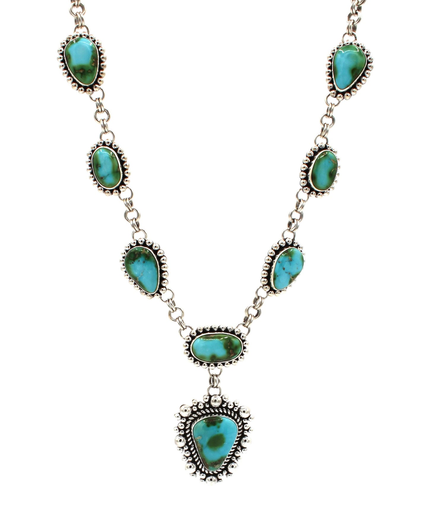8 Stone Sonoran Gold Turquoise Necklace-Jewelry-Artie Yellowhorse-Sorrel Sky Gallery
