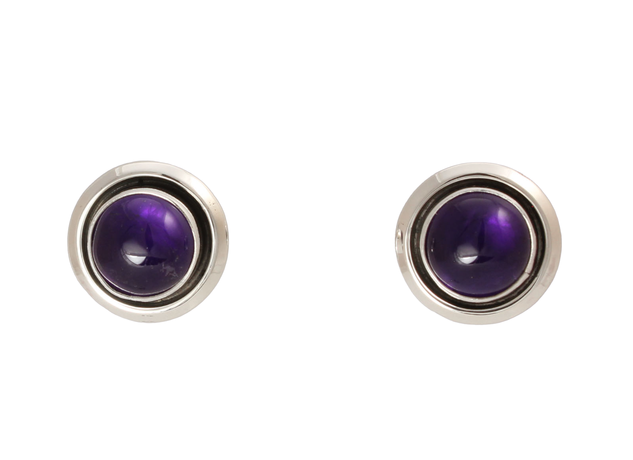 Amethyst Shadowbox Earrings-Jewelry-Artie Yellowhorse-Sorrel Sky Gallery