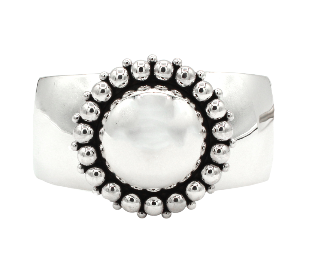 Dots Design Cuff Bracelet-Jewelry-Artie Yellowhorse-Sorrel Sky Gallery