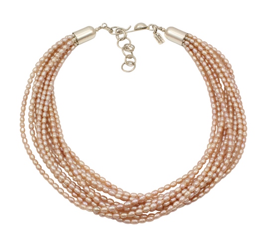 Fresh Water Pearl 10 Strand Necklace-Jewelry-Artie Yellowhorse-Sorrel Sky Gallery