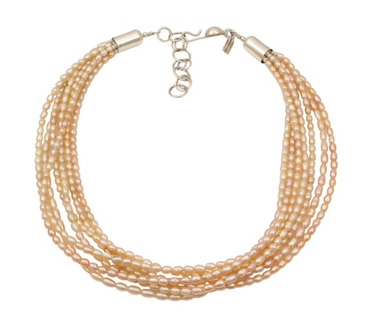 Fresh Water Pearl 7 Strand Necklace-Jewelry-Artie Yellowhorse-Sorrel Sky Gallery