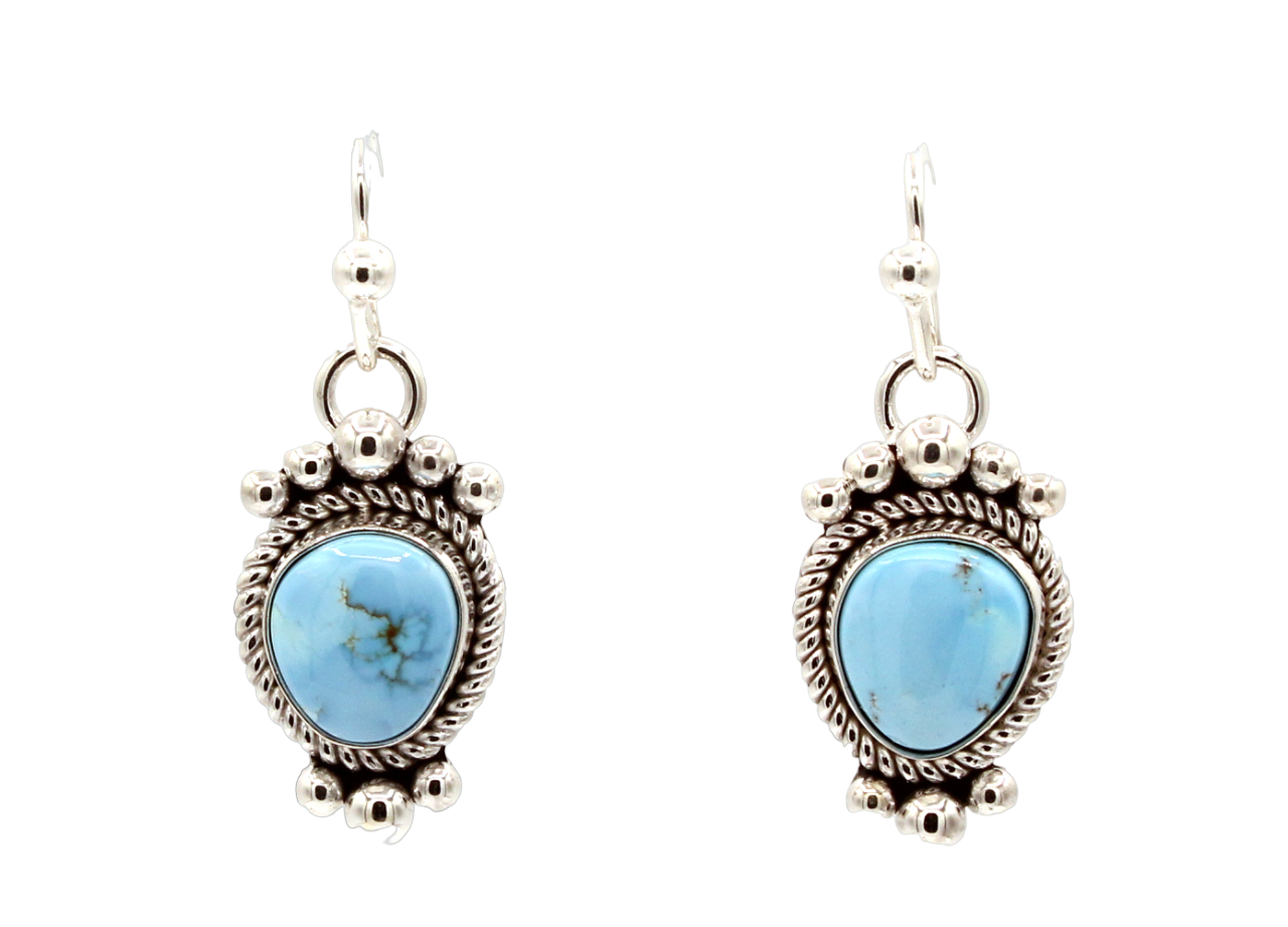 Golden Hills Turquoise Drop Earrings-Jewelry-Artie Yellowhorse-Sorrel Sky Gallery