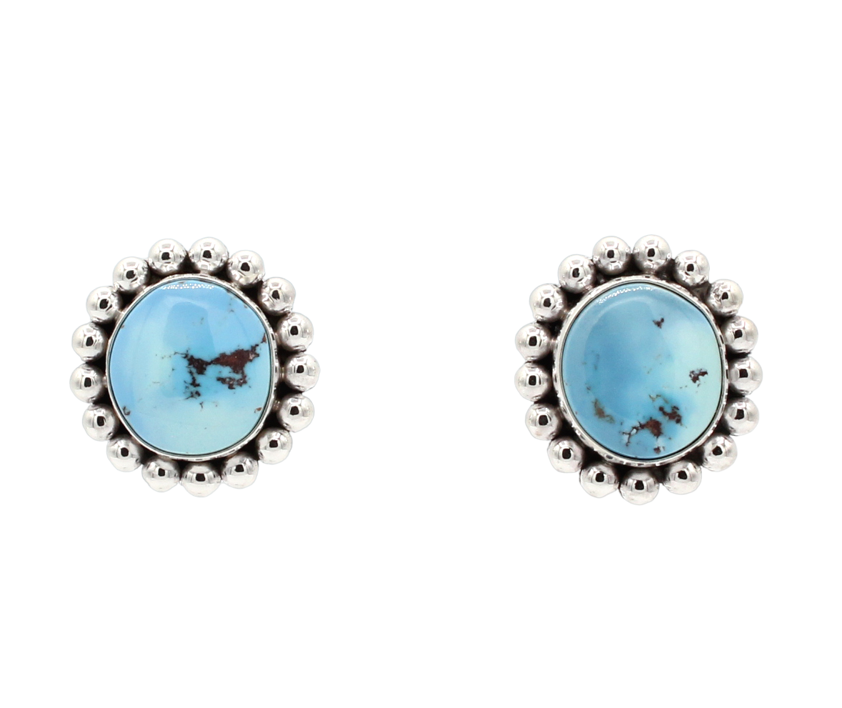 Golden Hills Turquoise Post Earrings-Jewelry-Artie Yellowhorse-Sorrel Sky Gallery
