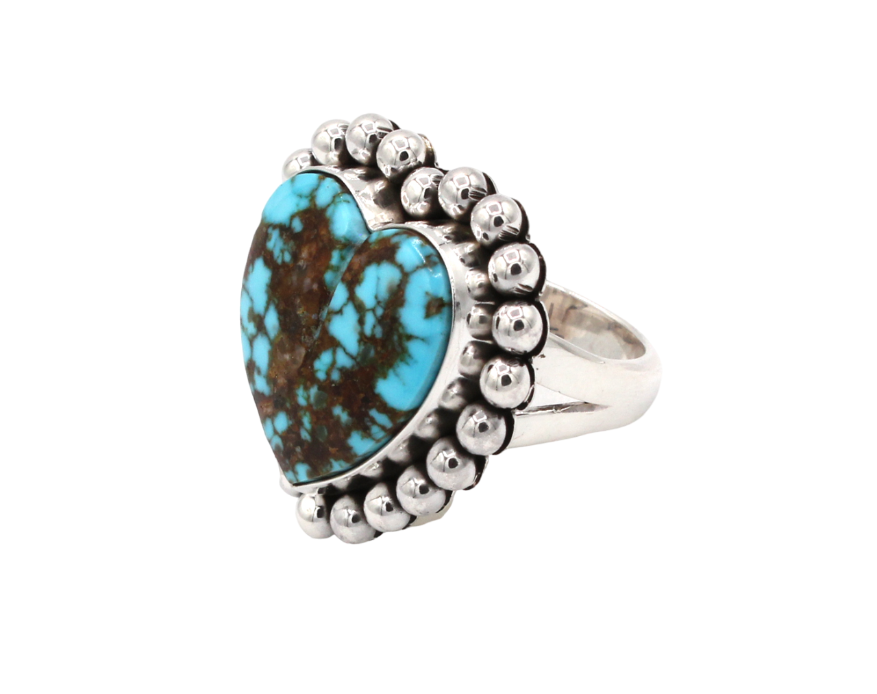 Kingman Heart Ring-Jewelry-Artie Yellowhorse-Sorrel Sky Gallery