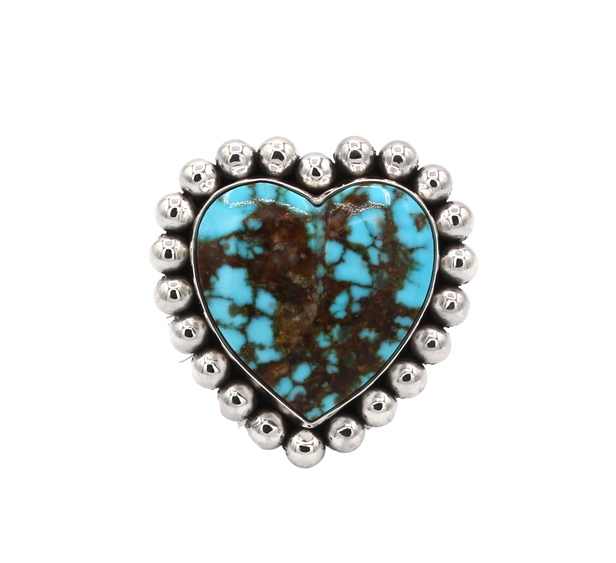 Kingman Heart Ring-Jewelry-Artie Yellowhorse-Sorrel Sky Gallery