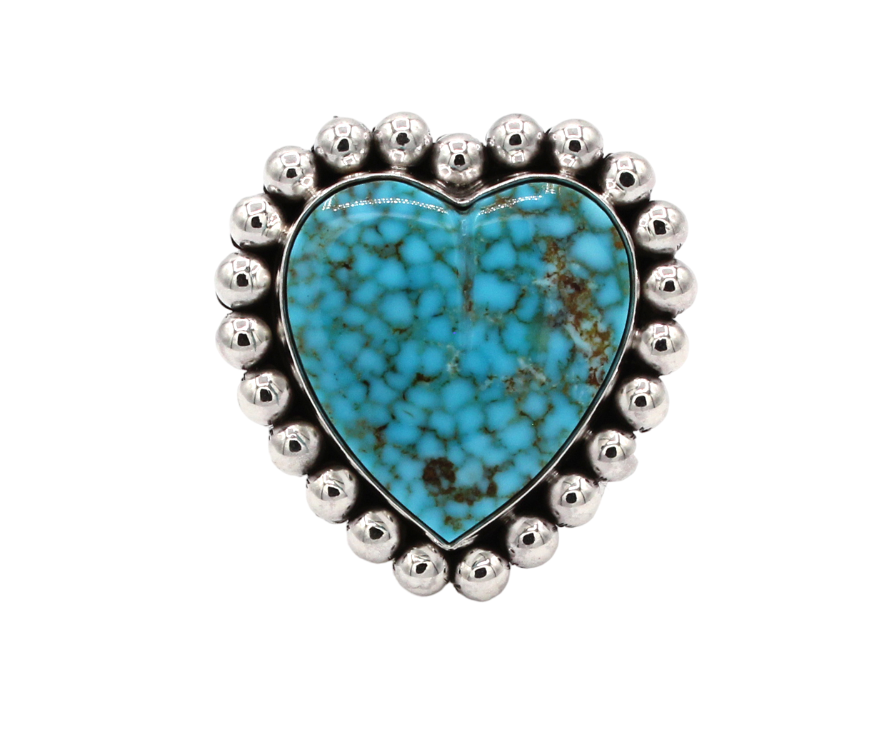 Kingman Heart Ring-Jewelry-Artie Yellowhorse-Sorrel Sky Gallery