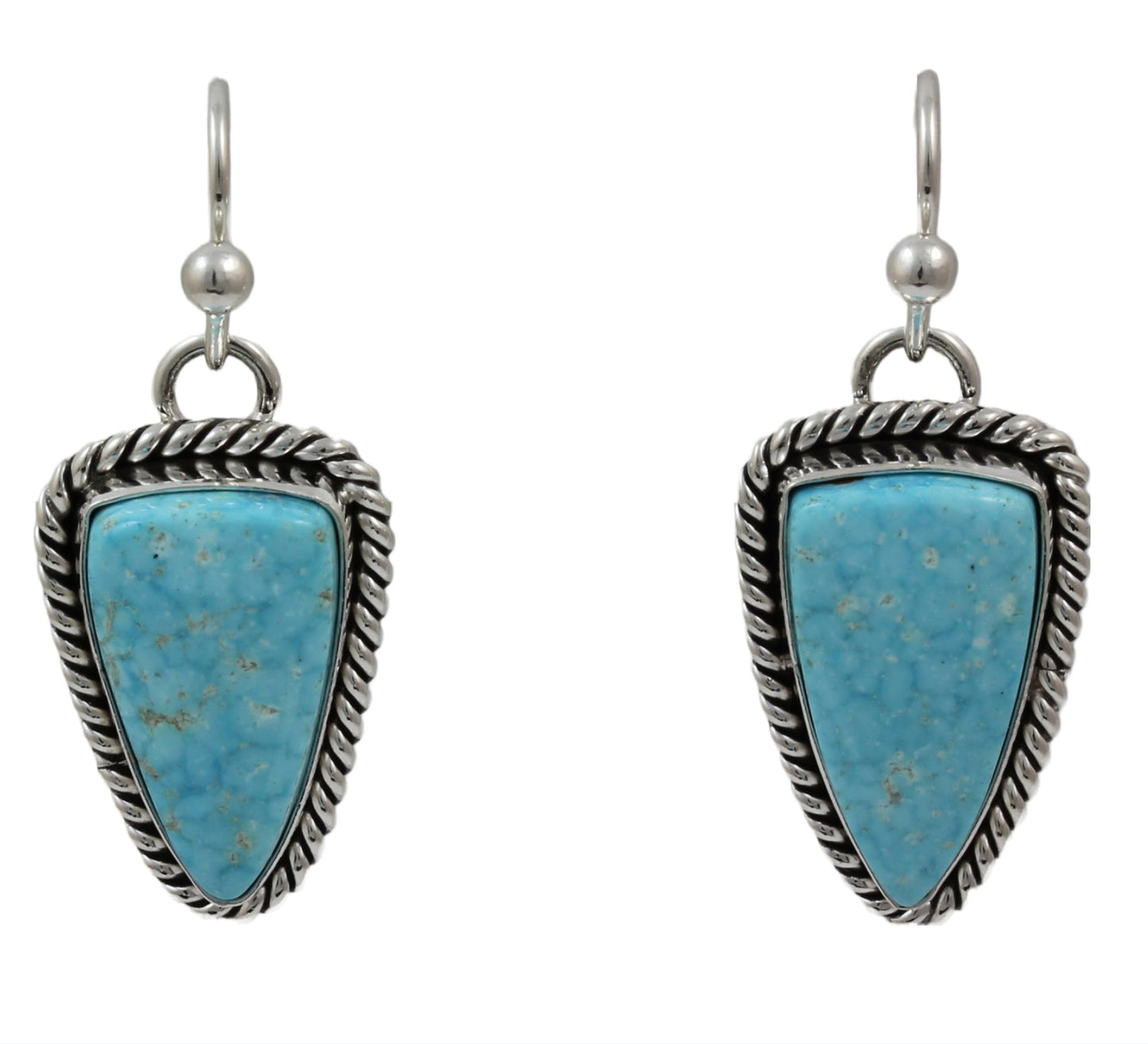Kingman Turquoise Earrings-Jewelry-Artie Yellowhorse-Sorrel Sky Gallery