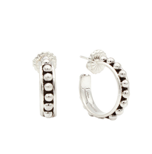 Silver Hoop Earrings-Jewelry-Artie Yellowhorse-Sorrel Sky Gallery