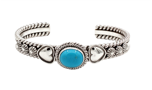 Sleeping Beauty Cuff Bracelet-Jewelry-Artie Yellowhorse-Sorrel Sky Gallery