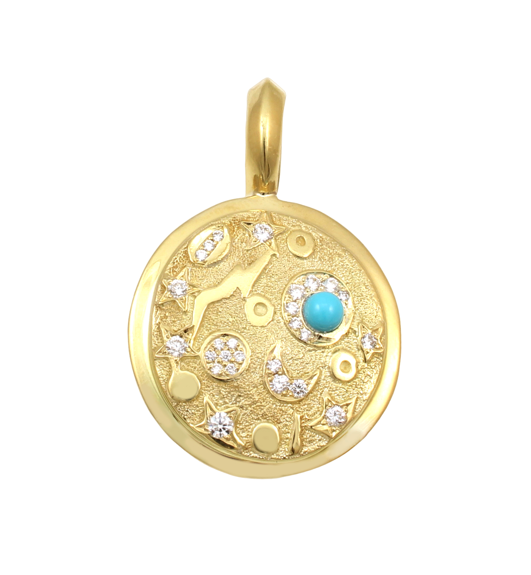 18K Gold Diamond Creation Pendant-Jewelry-Ben Nighthorse-Sorrel Sky Gallery