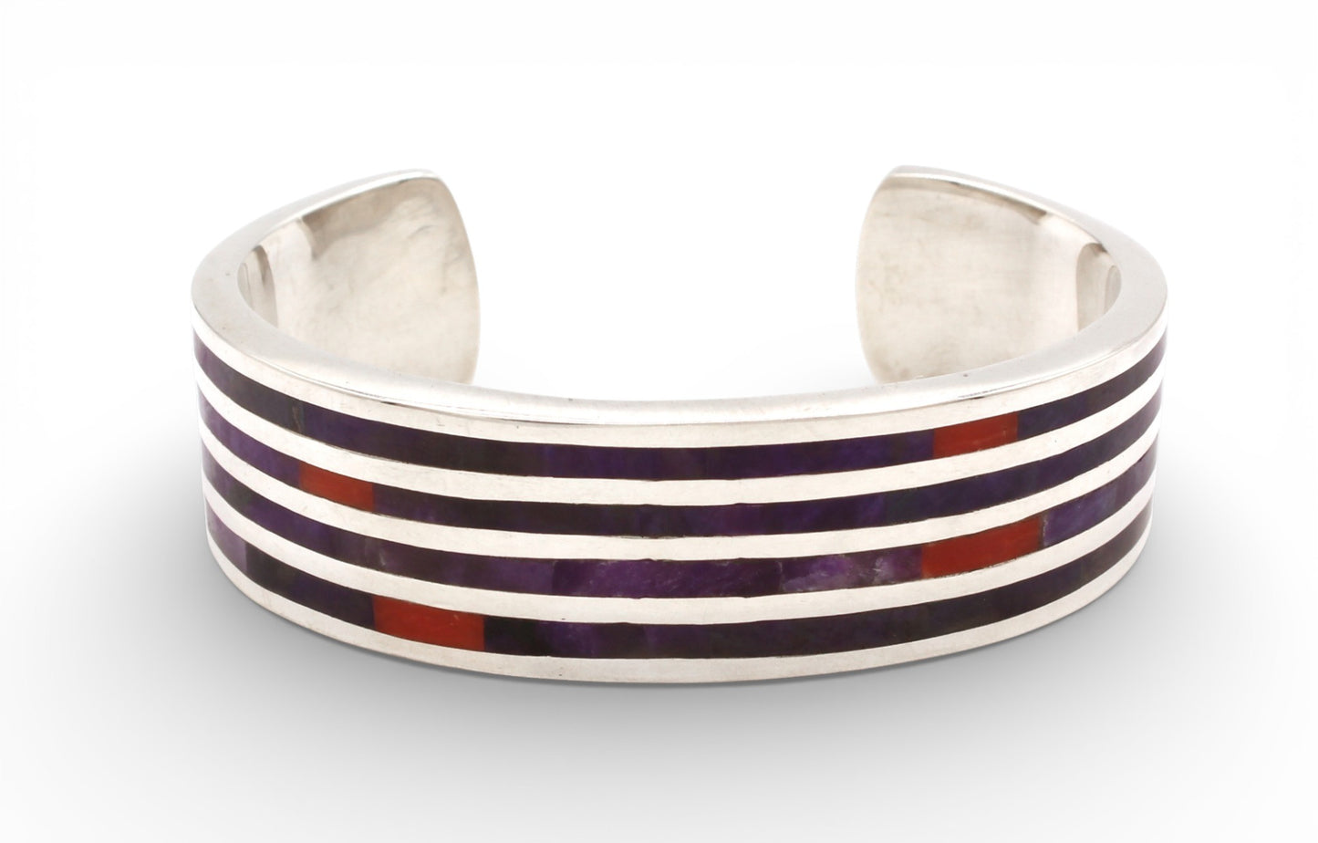 Four Channel Top Inlay Cuff Bracelet-Jewelry-Ben Nighthorse-Sorrel Sky Gallery