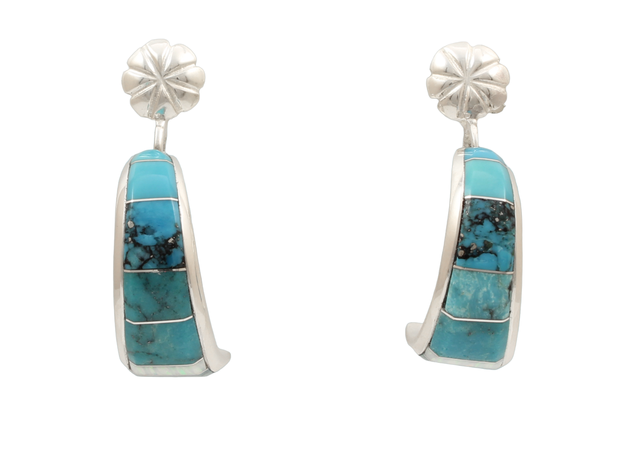 Half Hoop Earrings-Jewelry-Ben Nighthorse-Sorrel Sky Gallery