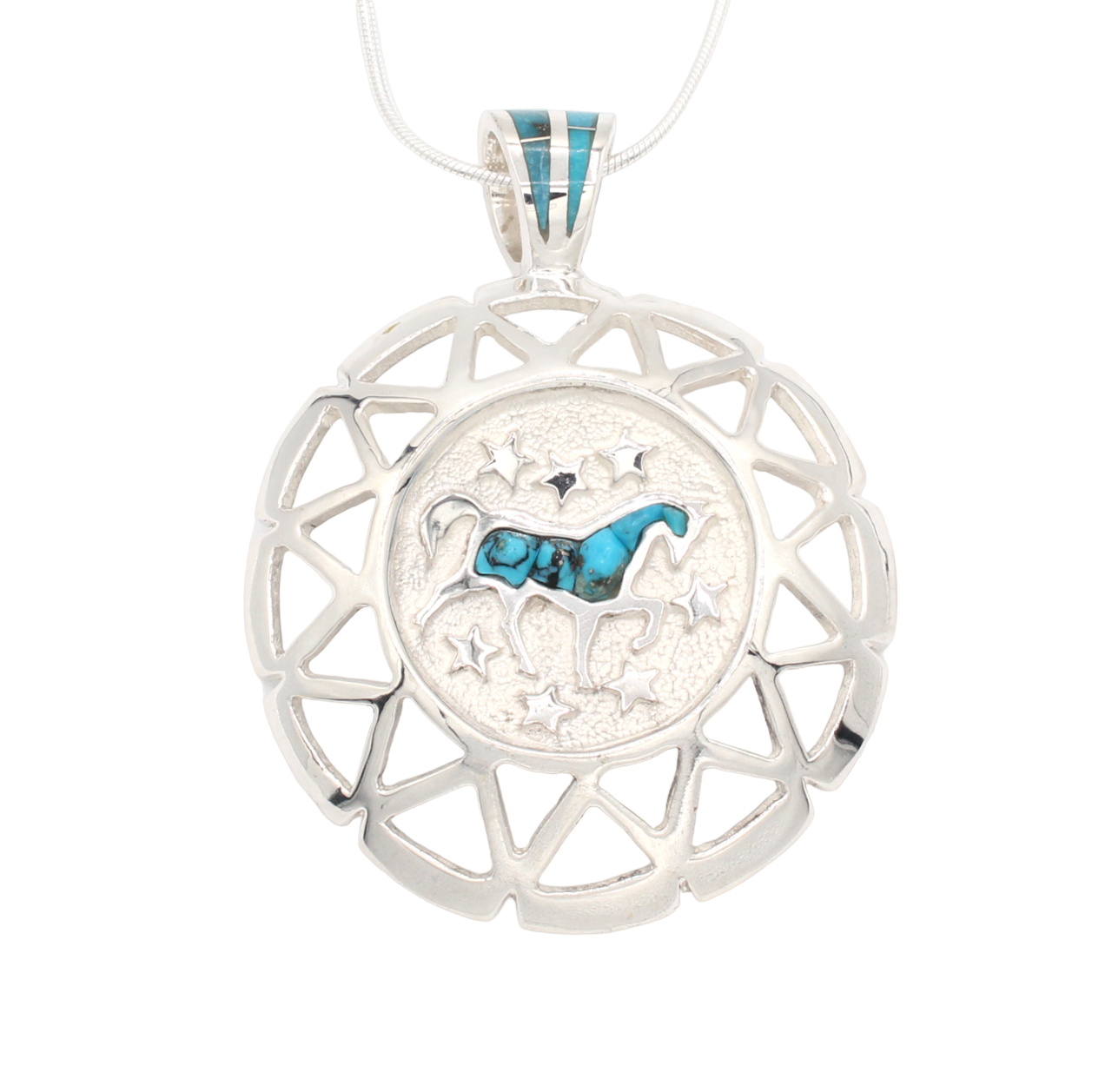 Horses In Your Dreams Pendant-Jewelry-Ben Nighthorse-Sorrel Sky Gallery