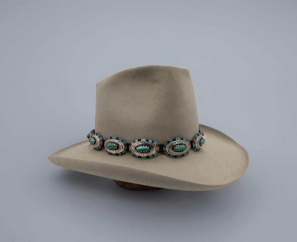 Inlaid Concho Hatband-Jewelry-Ben Nighthorse-Sorrel Sky Gallery