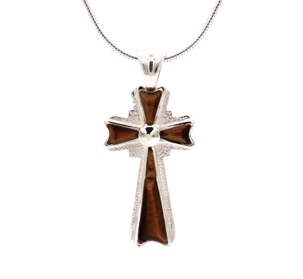 Inlay Cross Pendant-Jewelry-Ben Nighthorse-Sorrel Sky Gallery