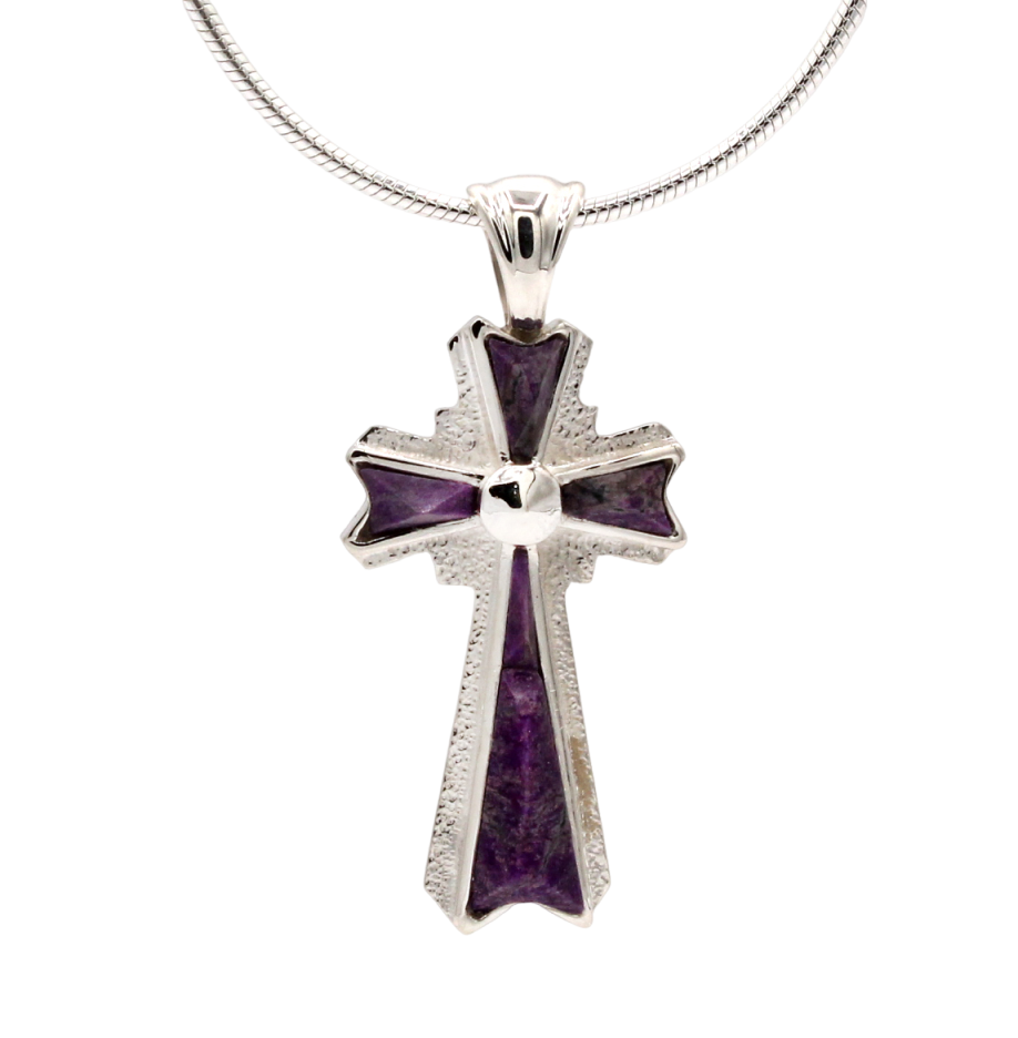Inlay Cross Pendant-Jewelry-Ben Nighthorse-Sorrel Sky Gallery
