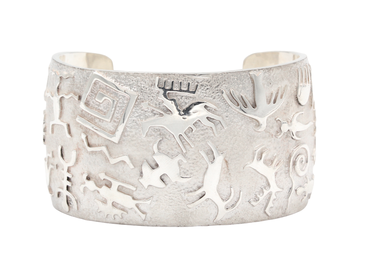 No Edges Rock Art Cuff Bracelet-Jewelry-Ben Nighthorse-Sorrel Sky Gallery