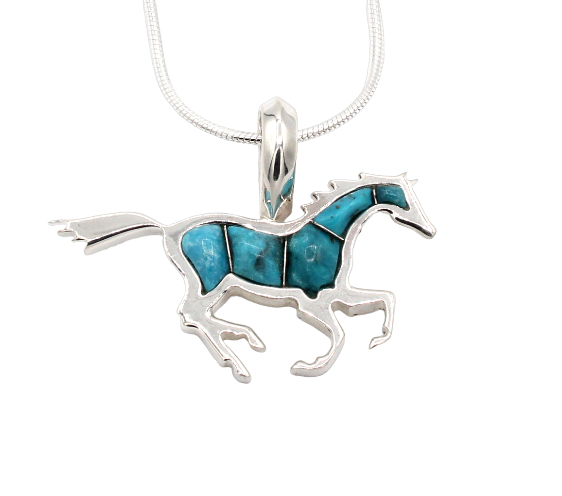 Running Horse Pendant-Jewelry-Ben Nighthorse-Sorrel Sky Gallery