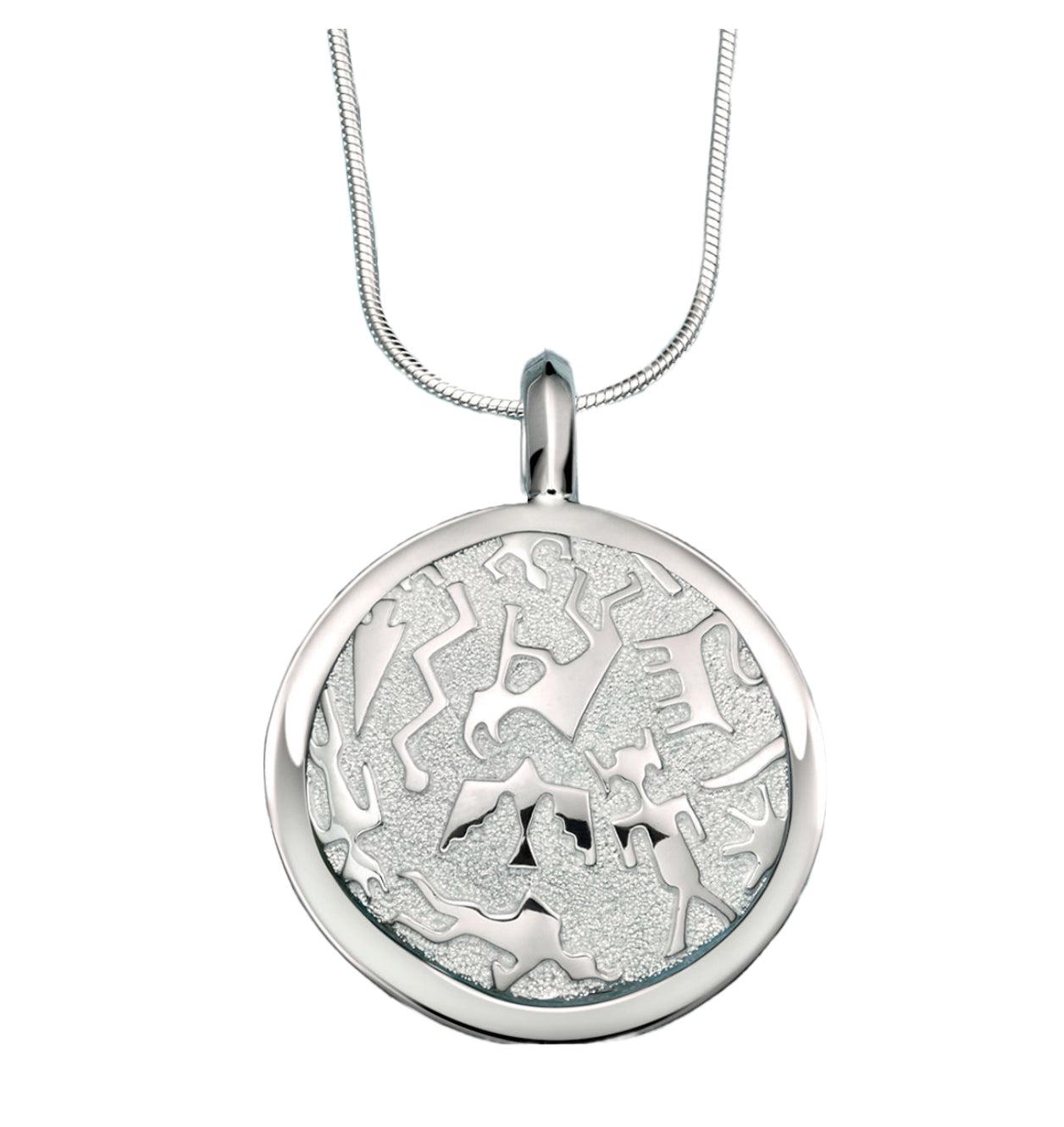 Small Rock Art Round Pendant