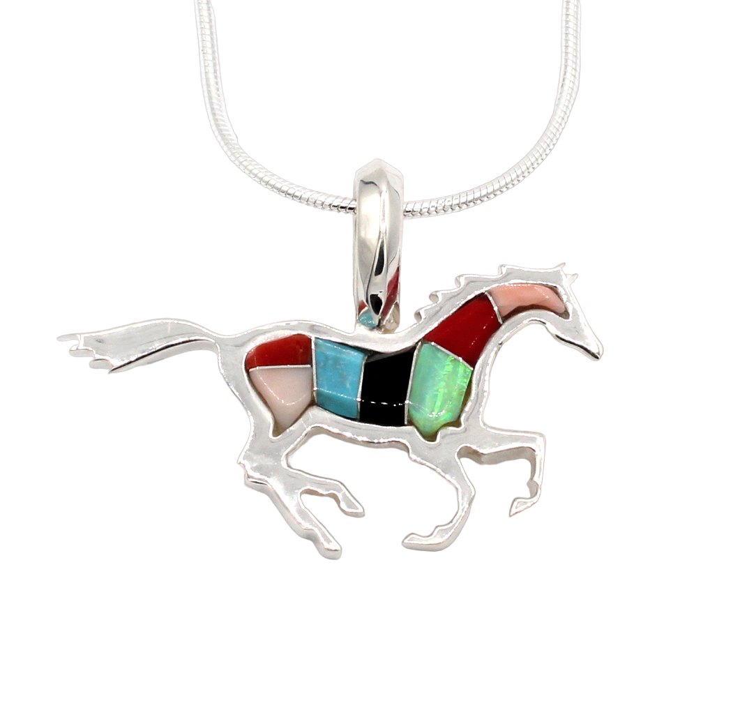 Small Running Horse Pendant-Jewelry-Ben Nighthorse-Sorrel Sky Gallery