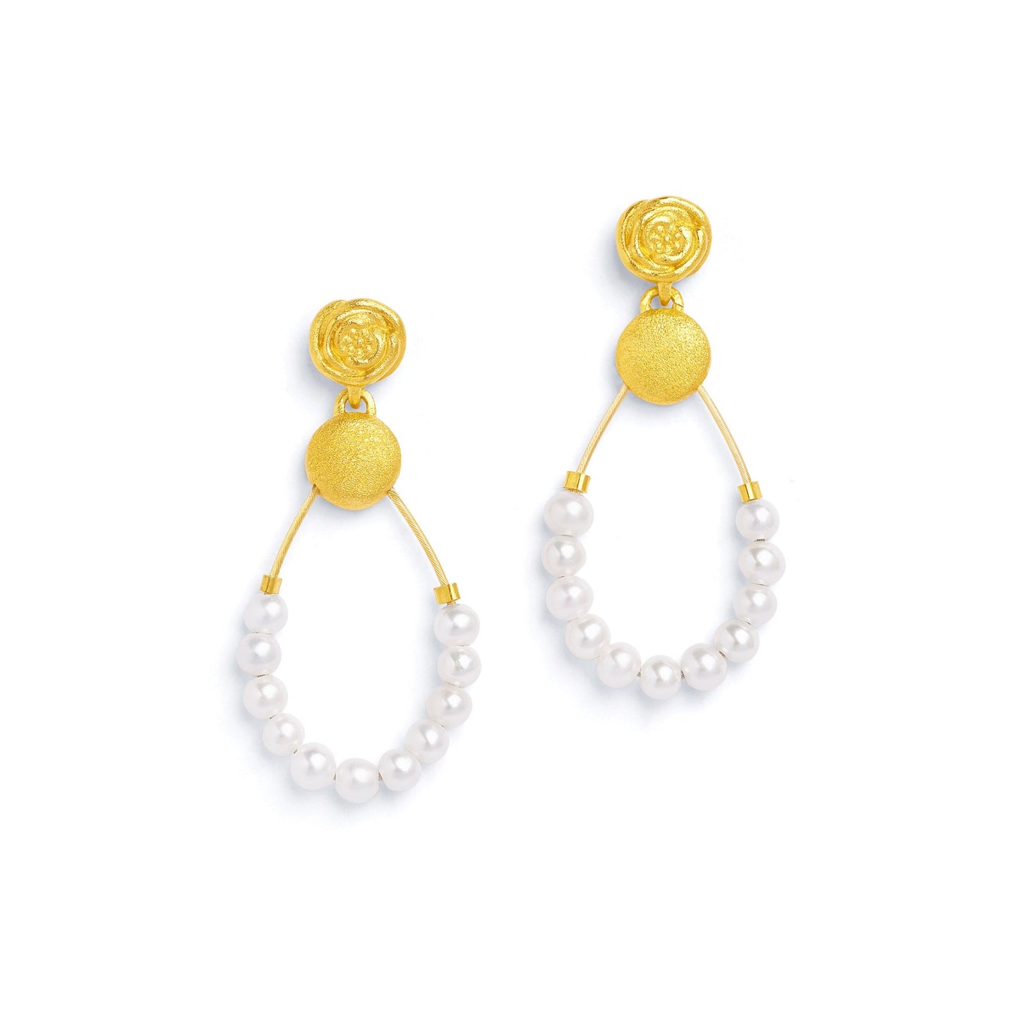 Clerosi Earrings Freshwater Pearl-Jewelry-Bernd Wolf-Sorrel Sky Gallery