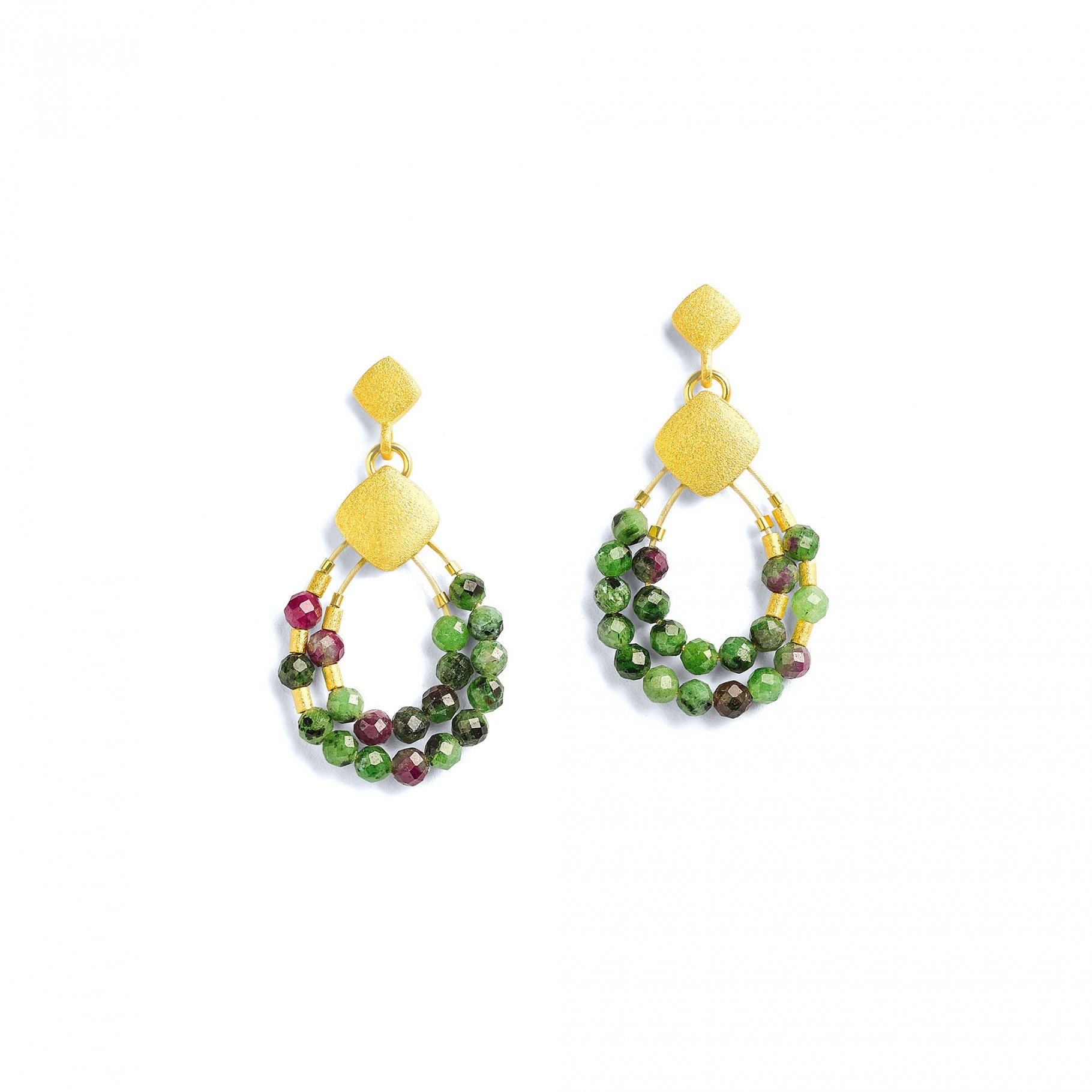 Climini Earrings Ruby Zoisite-Jewelry-Bernd Wolf-Sorrel Sky Gallery