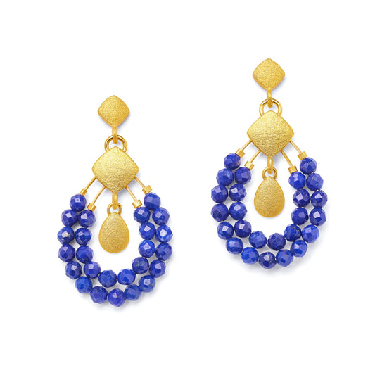 Clindro Earrings Lapis-Jewelry-Bernd Wolf-Sorrel Sky Gallery