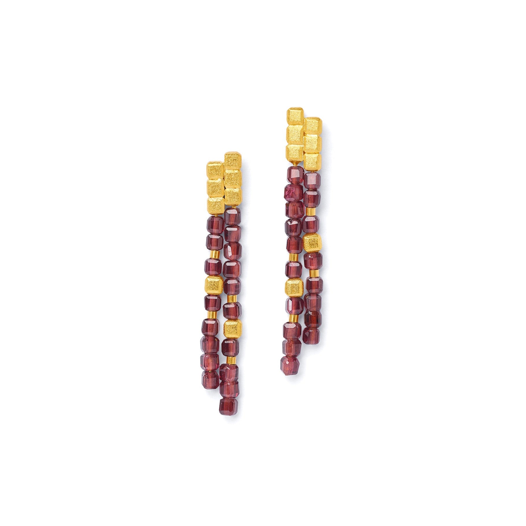 Cusenia Earrings Garnet-Jewelry-Bernd Wolf-Sorrel Sky Gallery