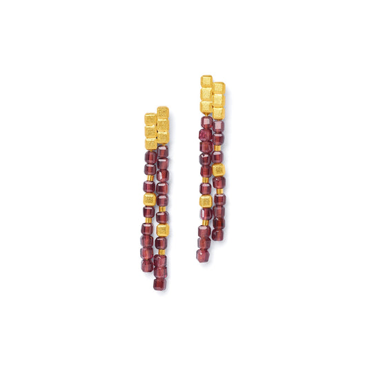 Cusenia Earrings Garnet-Jewelry-Bernd Wolf-Sorrel Sky Gallery