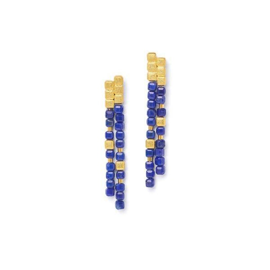 Cusenia Lapis Earrings-Jewelry-Bernd Wolf-Sorrel Sky Gallery
