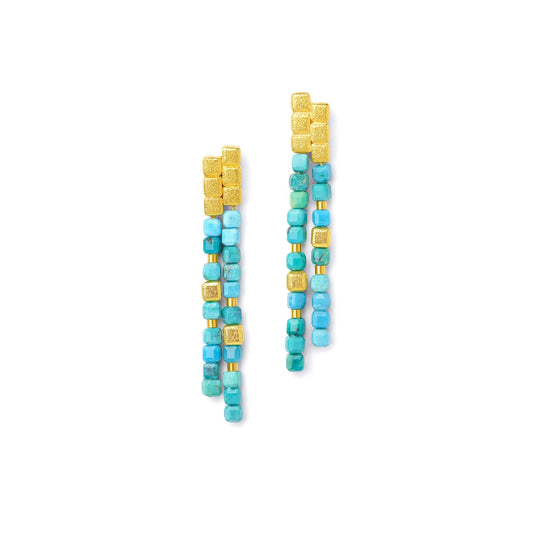 Cusenia Turquoise Earrings-Jewelry-Bernd Wolf-Sorrel Sky Gallery