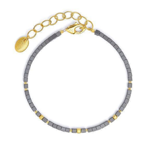 Cusenias Hematite Bracelet-Jewelry-Bernd Wolf-Sorrel Sky Gallery