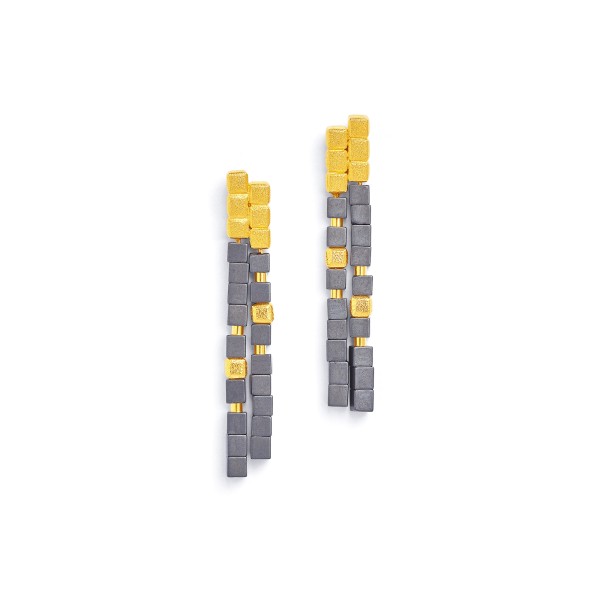 Cusenias Hematite Earrings-Jewelry-Bernd Wolf-Sorrel Sky Gallery