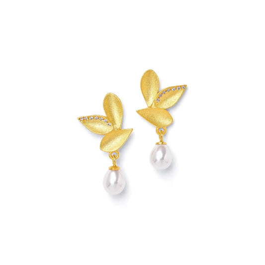 Drena Earrings Freshwater Pearl-Jewelry-Bernd Wolf-Sorrel Sky Gallery