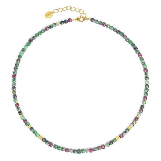 Fabella necklace Ruby Zoisite-Jewelry-Bernd Wolf-Sorrel Sky Gallery