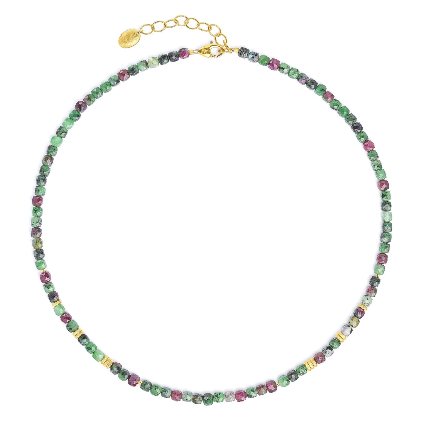 Fabella necklace Ruby Zoisite-Jewelry-Bernd Wolf-Sorrel Sky Gallery