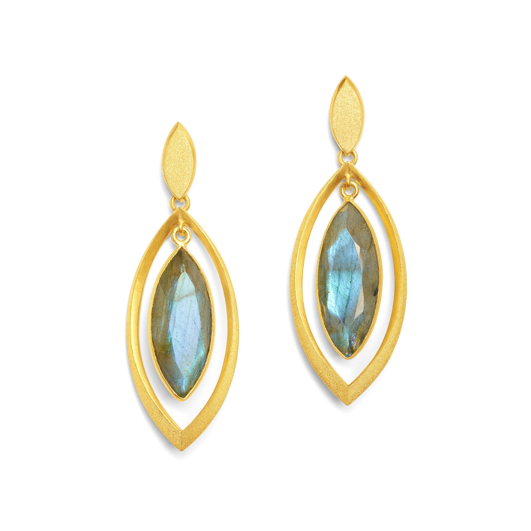 Marquisa Earrings Labradorite-Jewelry-Bernd Wolf-Sorrel Sky Gallery