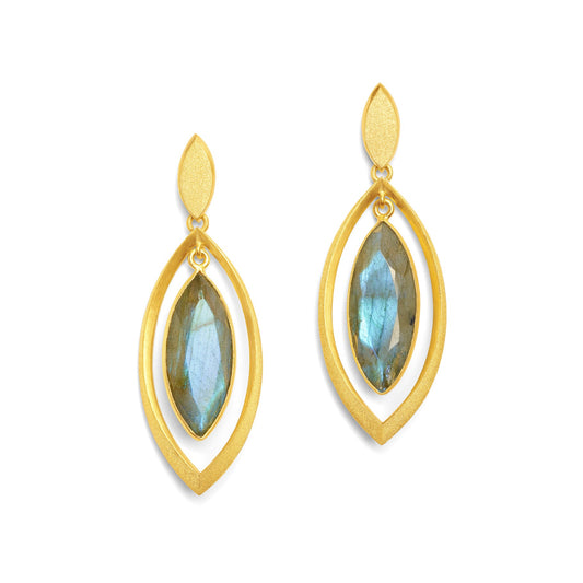 Marquisa Earrings Labradorite-Jewelry-Bernd Wolf-Sorrel Sky Gallery