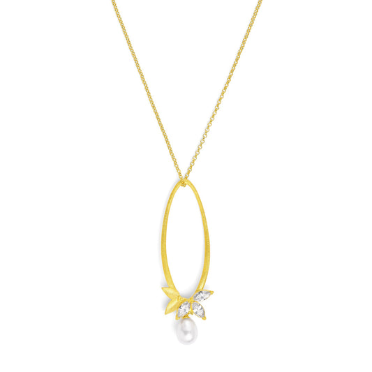 Navinia necklace Freshwater Pearl-Jewelry-Bernd Wolf-Sorrel Sky Gallery