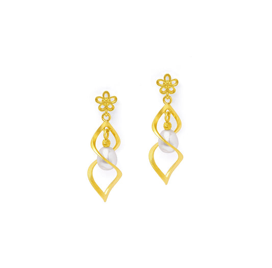 Spirolini Earrings Freshwater Pearl-Jewelry-Bernd Wolf-Sorrel Sky Gallery