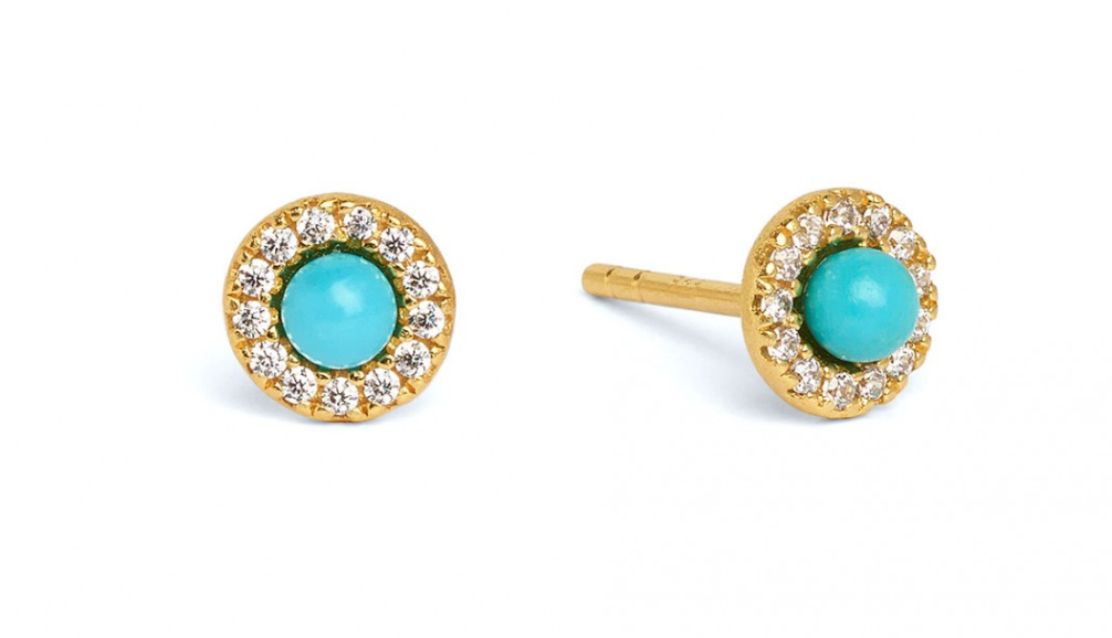 Turquoise Arenia Stud Earrings-Jewelry-Bernd Wolf-Sorrel Sky Gallery