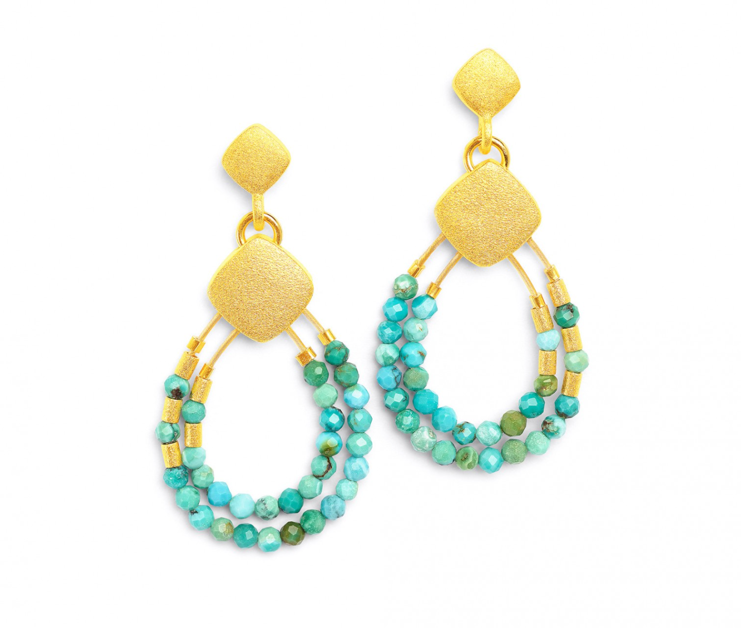 Turquoise Climini Earrings-Jewelry-Bernd Wolf-Sorrel Sky Gallery