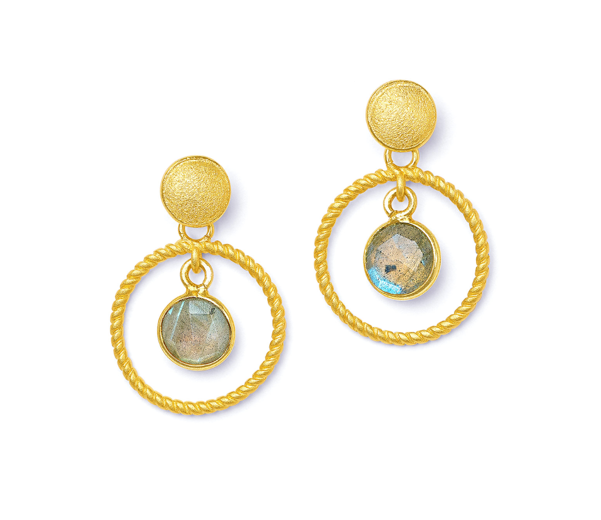 Veroni Labradorite Earrings-Jewelry-Bernd Wolf-Sorrel Sky Gallery
