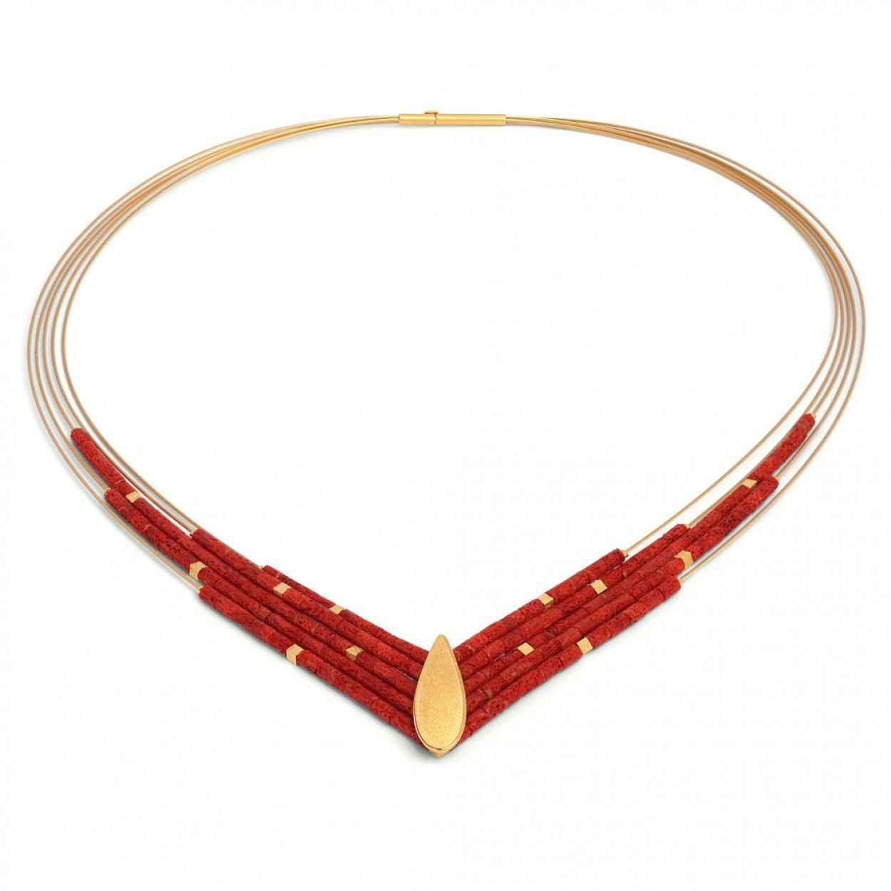 Vitro Red Coral Necklace-Jewelry-Bernd Wolf-Sorrel Sky Gallery